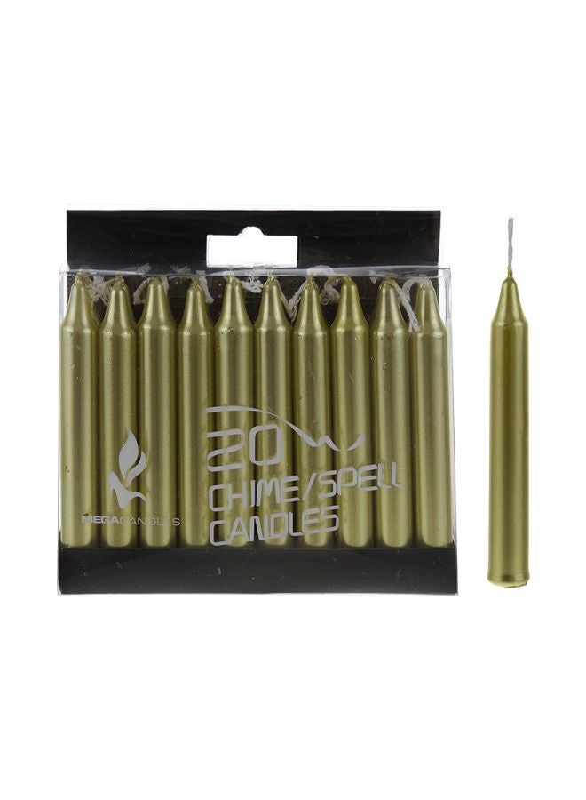 20-Piece Unscented Taper Candle 4inch