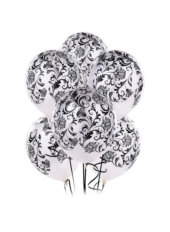 Qualatex - 6-Piece Damask Pearl Latex Balloons - Image 1