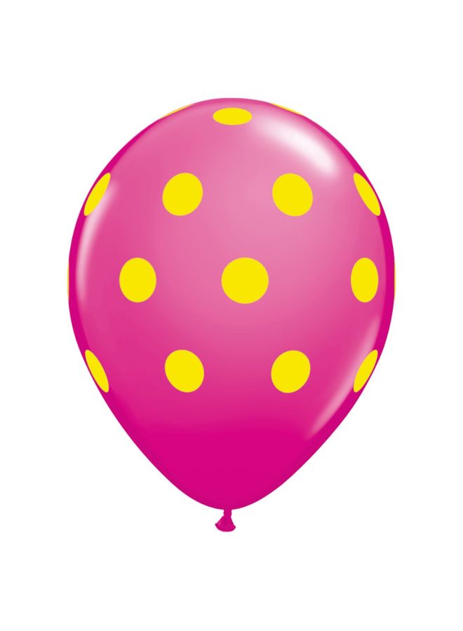 Qualatex - 6-Piece Polka Dot Printed Balloons 10240 11inch - Image 1