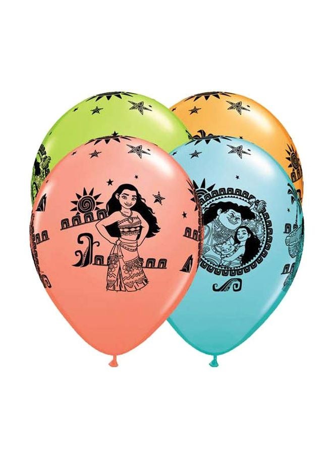 Qualatex - 4-Piece Disney Moana Printed Balloon Set 48724-Q 11inch - Image 1