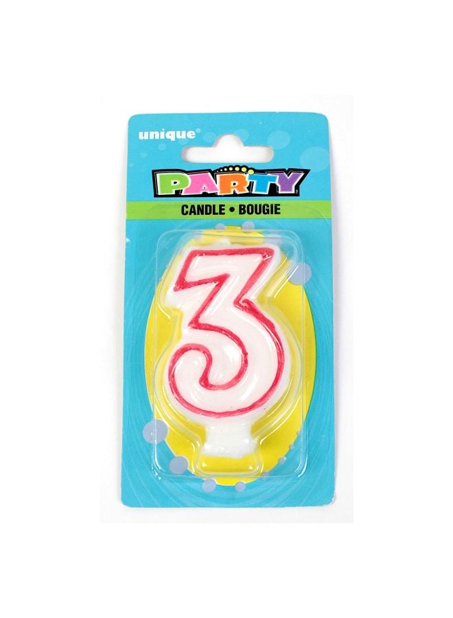 Unique Number 3 Shaped Candle - Image 2