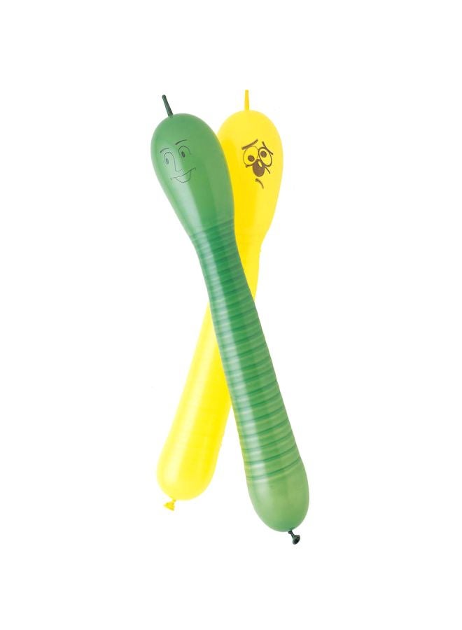 Unique 12-Piece Latex Squiggly Worm Balloon 5140 9inch - Image 2