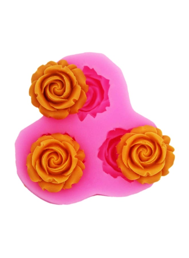 Longzang - Rose Cake Decorating Silicone Mould Pink 8mm - Image 1