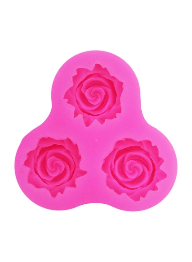 Longzang - Rose Cake Decorating Silicone Mould Pink 8mm - Image 1