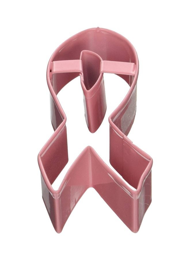 R&M - Ribbon Shaped Cookie Cutter Pink 3.75inch - Image 1