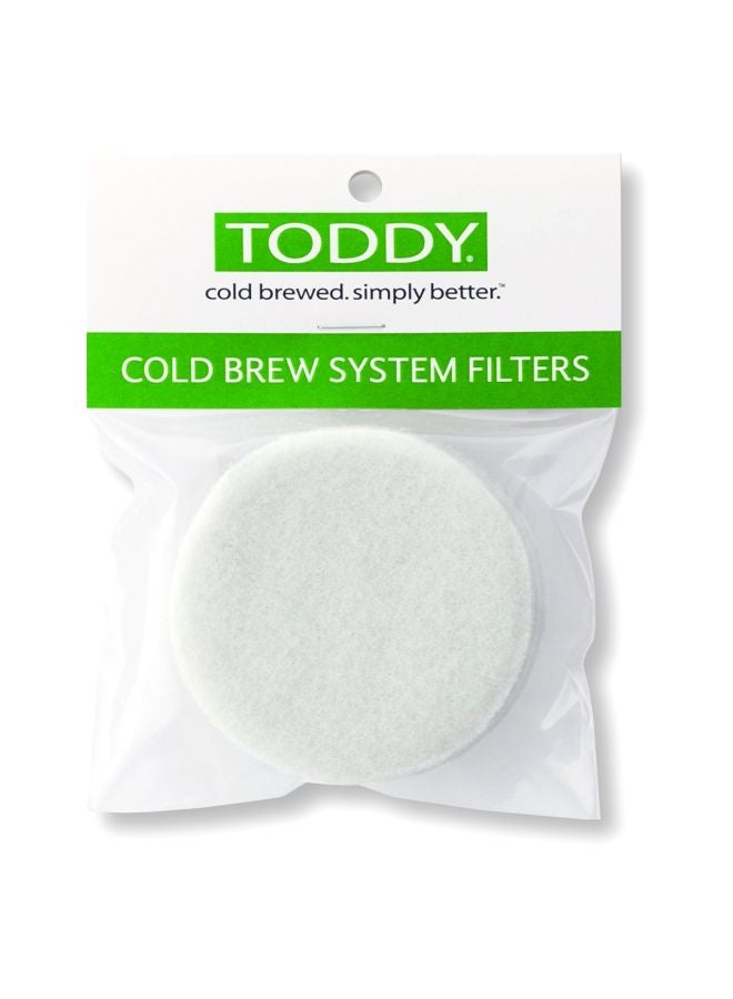 2-Piece Cold Brew Filter White 2.7x.5inch
