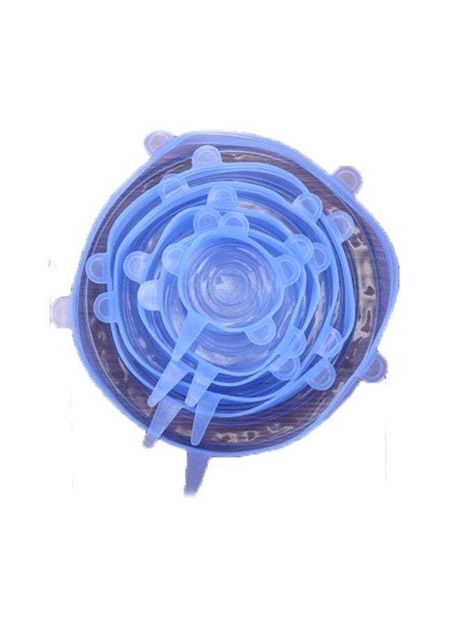 Pack Of 6 Silicone Replacement Lid Blue 
