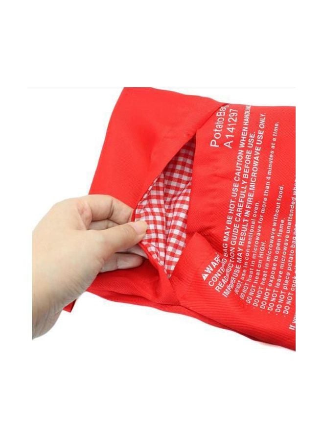 كيس طهي البطاطس في الميكرويف أحمر 24x19سم - Image 4