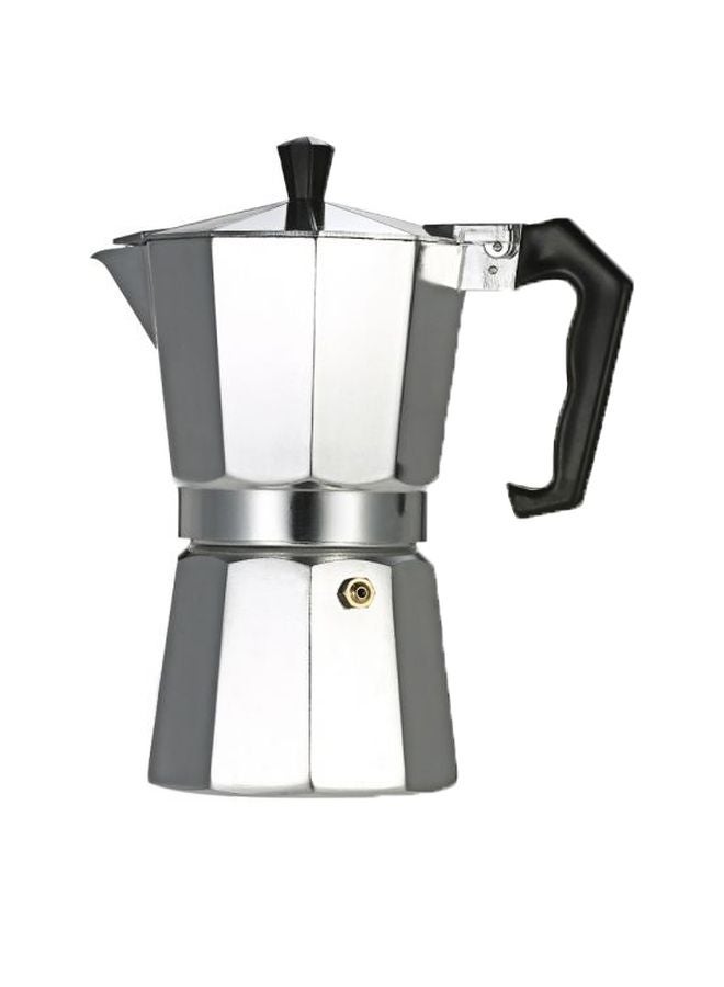 12 Cup Stove Top Espresso Coffee Maker Silver/Black 23x20.5x11.2cm - Image 1