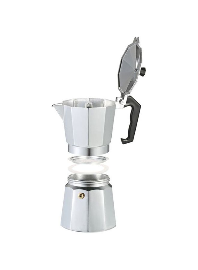 12 Cup Stove Top Espresso Coffee Maker Silver/Black 23x20.5x11.2cm - Image 4