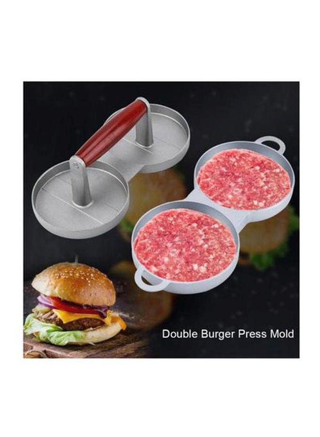 Aluminum Nonstick Double Burger Press Silver - Image 3