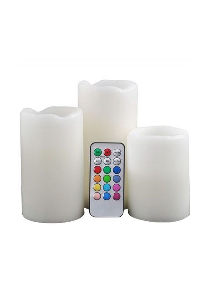 Luma 3-Piece Color Changing Candle With Remote Multicolour - Image 1