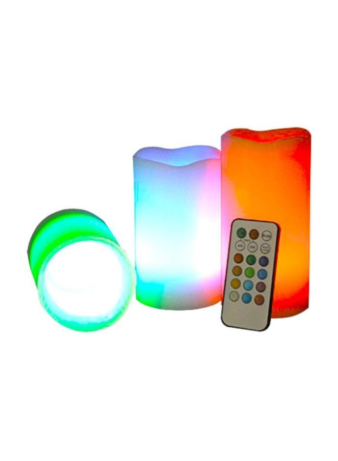 Luma 3-Piece Color Changing Candle With Remote Multicolour - Image 2