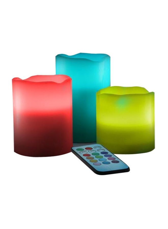 Luma 3-Piece Color Changing Candle With Remote Multicolour - Image 3