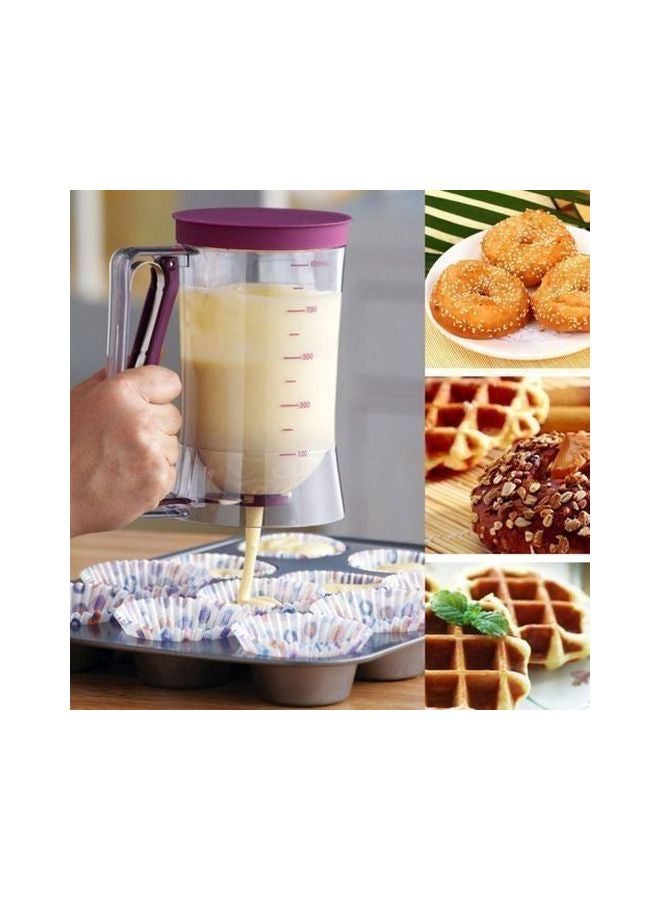 Generic - Cake Batter Dispenser Clear/Purple 17x11x18.5cm - Image 1