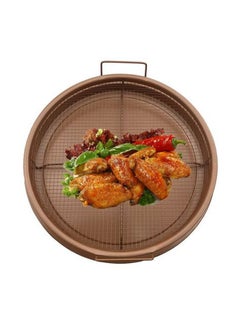 copper chef Ceramic Copper Crisper Tray Frying Pan Copper  - Image 2