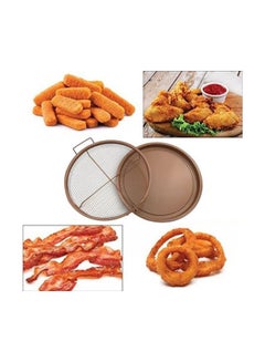 copper chef Ceramic Copper Crisper Tray Frying Pan Copper  - Image 3