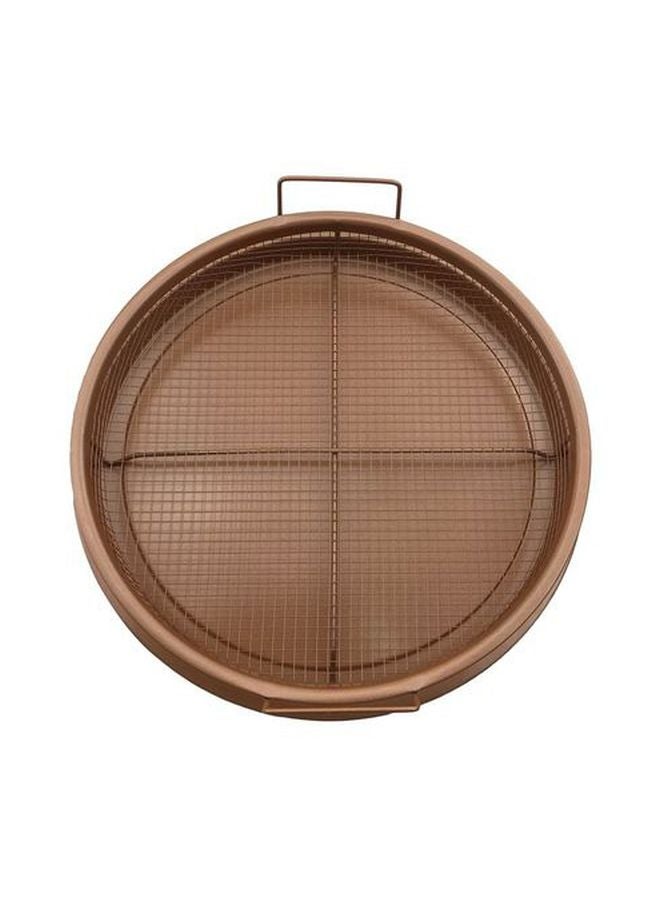 copper chef - Ceramic Copper Crisper Tray Frying Pan Copper - Image 1