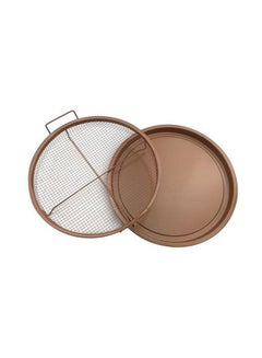 copper chef Ceramic Copper Crisper Tray Frying Pan Copper  - Image 4