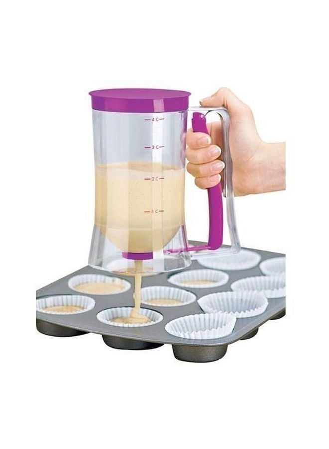 Iyoukesin Cake Batter Dispenser Clear/Purple 17x11x18.5centimeter  - Image 2