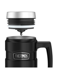 THERMOS Travel Mug With Handle Black/Silver  - Image 3
