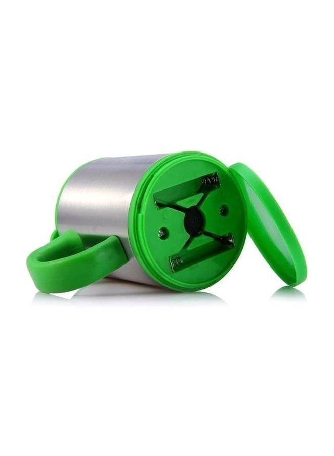 Self Stirring Coffee Mug Silver/Green - Image 4