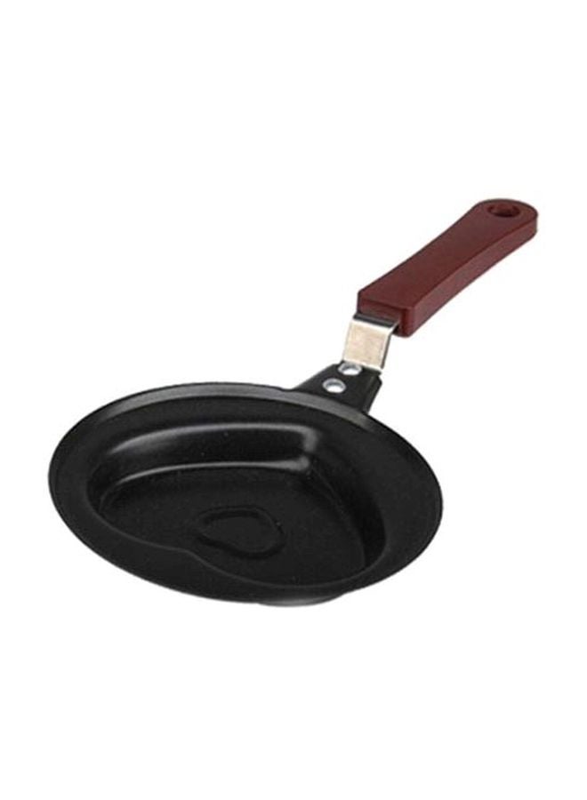 Heart Shaped Egg Frying Pan Black 12x26centimeter - Image 1