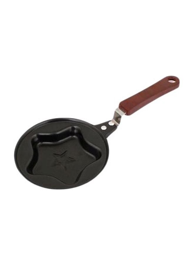 Star Shaped Egg Frying Pan Black 12x26centimeter