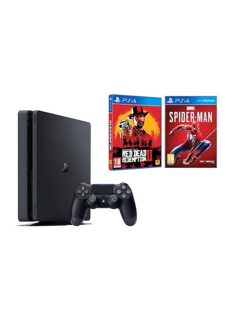 PlayStation 4 Slim 1TB Console With 1 Controller And 2 Games (Spiderman + Reddead2 Redemption)