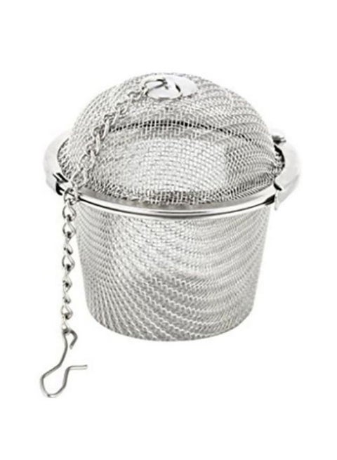 Stainless Steel Filter With Chain And Hook Silver