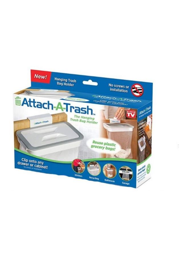 Attach A Trash Hanging Trash Bag Holder White/Grey 24.3x3x10.2cm  - Image 2