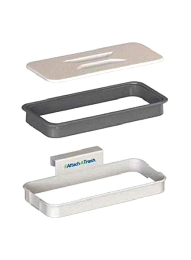 Attach A Trash - Hanging Trash Bag Holder Clear/Grey/White 5x2.4inch - Image 1