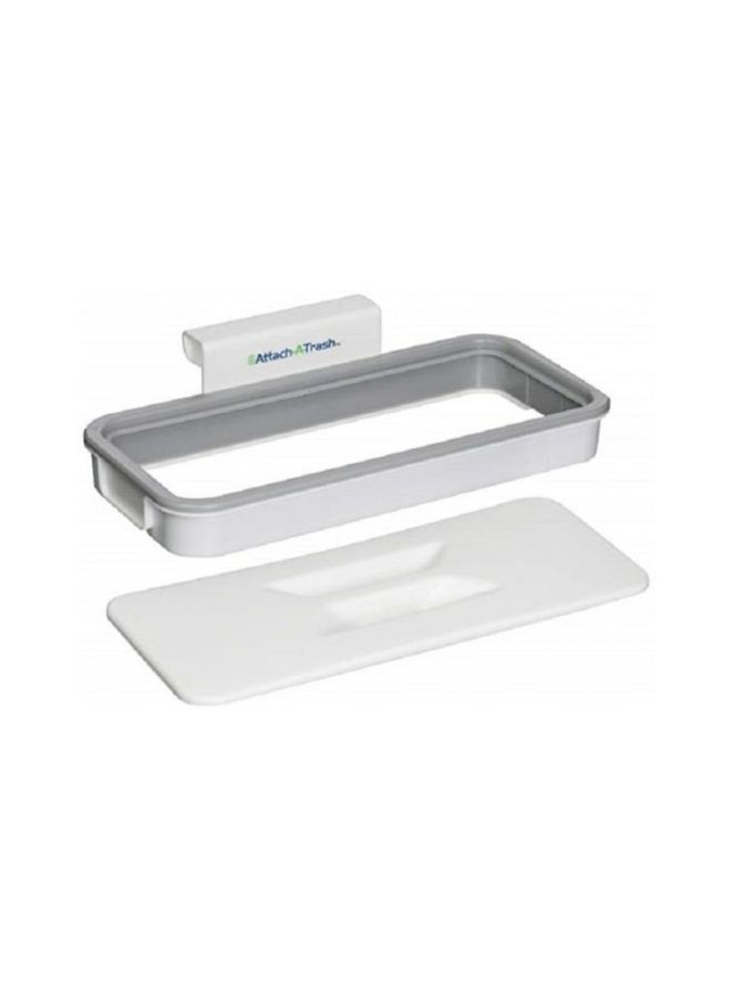 Attach A Trash - Hanging Trash Bag Holder Clear/Grey/White 5x2.4inch - Image 1
