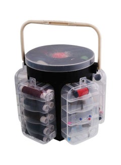 210-Piece Sewing Kit Black/Clear/Red
