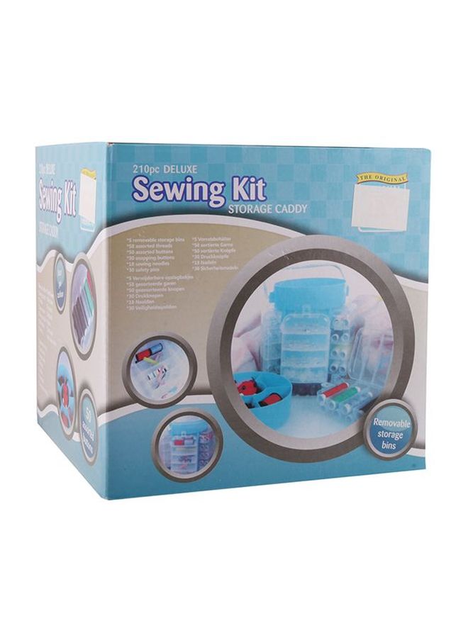 Generic - 210-Piece Sewing Kit Black/Clear/Red - Image 1