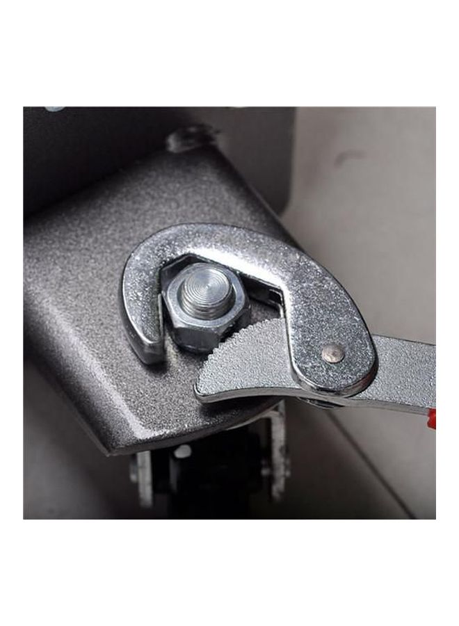 2-Piece Multi-Function Adjustable Wrench Silver/Red/Black - Image 4