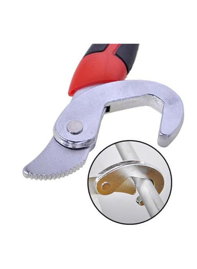 2-Piece Multi-Function Adjustable Wrench Silver/Red/Black - Image 5