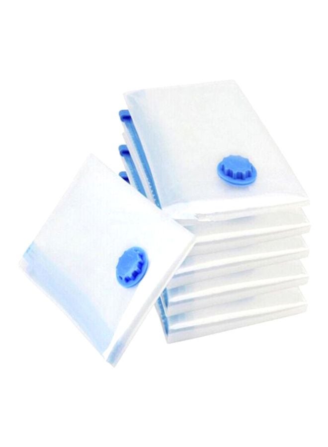 Generic 6-Piece Vacuum Bags Organiser Clear/Blue 100x80cm  - Image 1