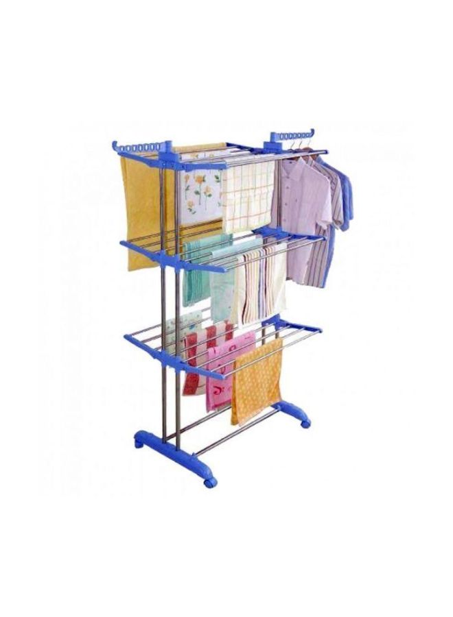 3 Layered Laundry Rack Silver/Blue 170x126cm - Image 2