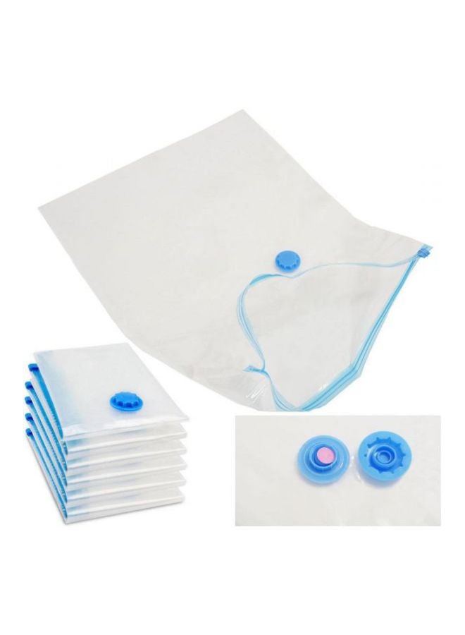 Generic 6-Piece Vacuum Bags Organiser Clear/Blue 100x80cm  - Image 2