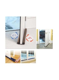 Generic 4-Piece Double Door Draft Stopper Brown 80cm  - Image 3