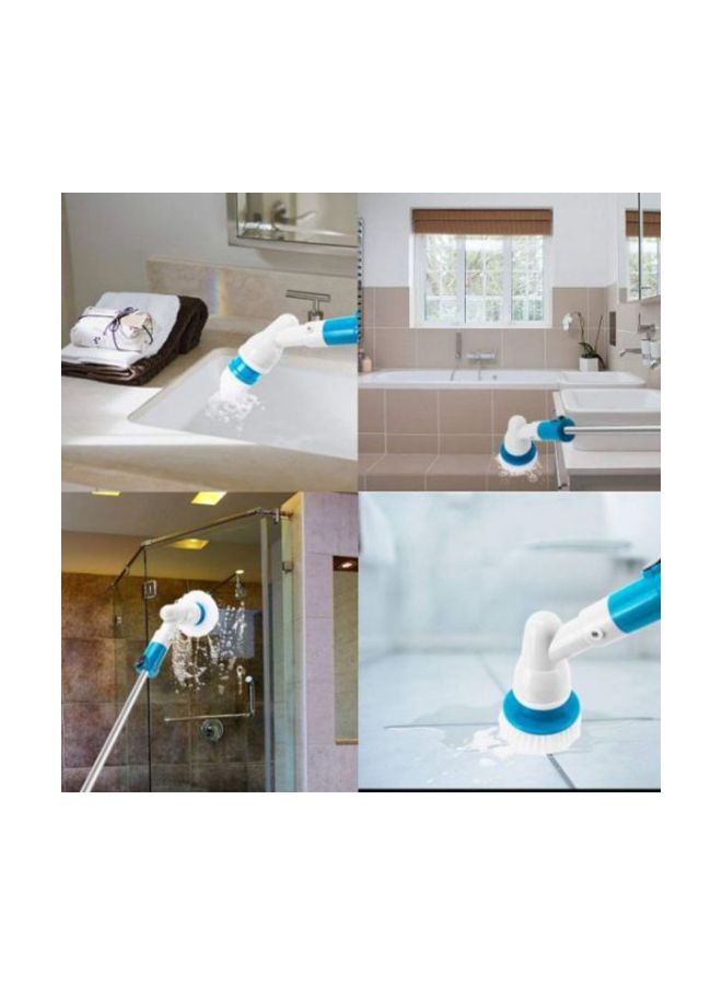 5-Piece Electric Powered Spin Scrubber Set White/Blue  - Image 5