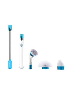 5-Piece Electric Powered Spin Scrubber Set White/Blue