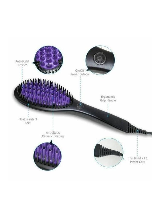 DAFNI Hair Straightening Brush Black/Grey/Purple  - Image 2