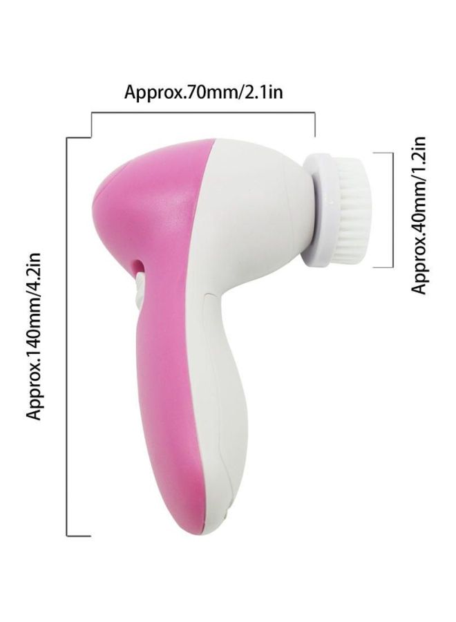 5-In-1 Multi-Function Portable Facial Electric Massager Pink/White - Image 4