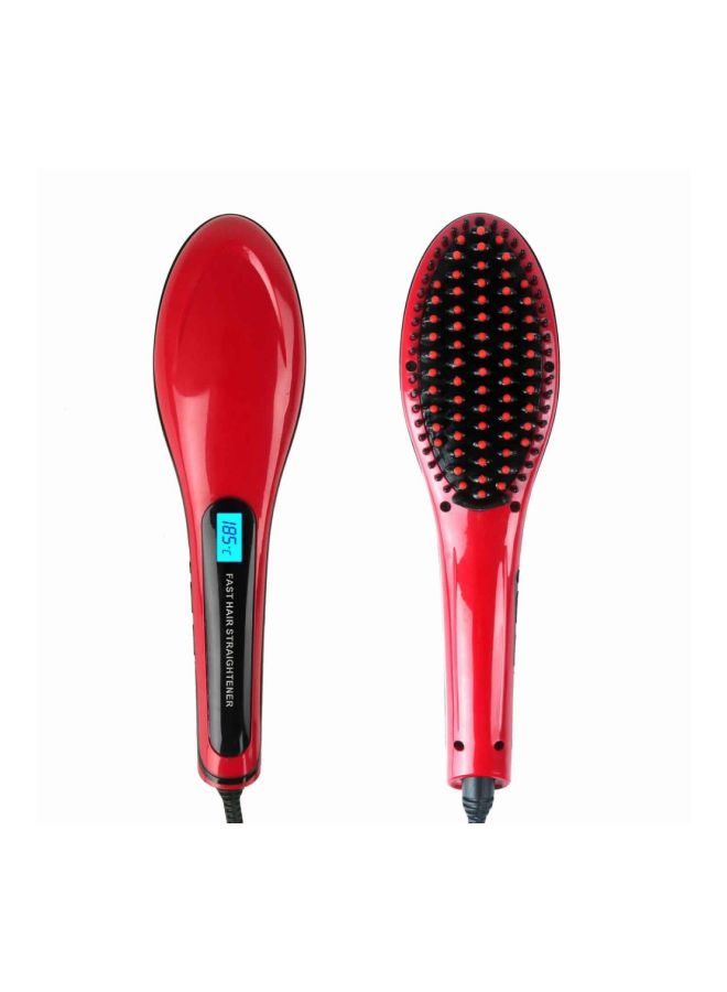 LCD Hair Comb Brush Straightener Red/Black - Image 2