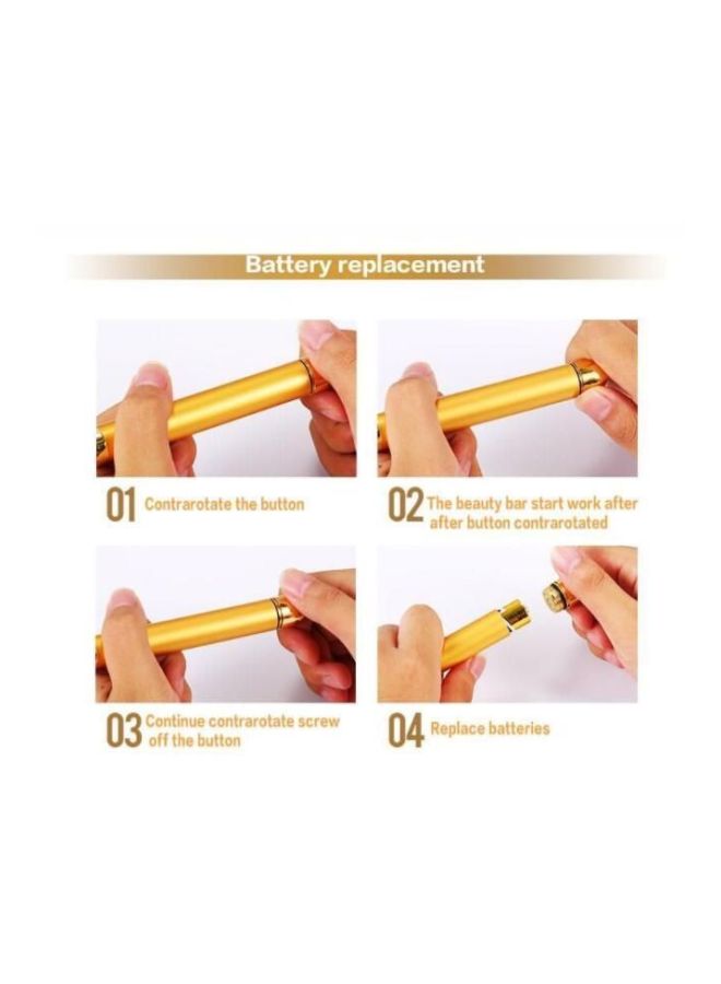 عصا تدليك لشد الوجه ذهبي - Image 4