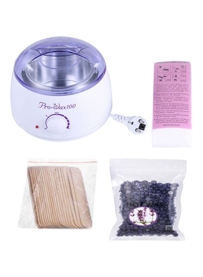 طقم سخان شمع مكون من 4 قطع أبيض/أرجواني - Image 1