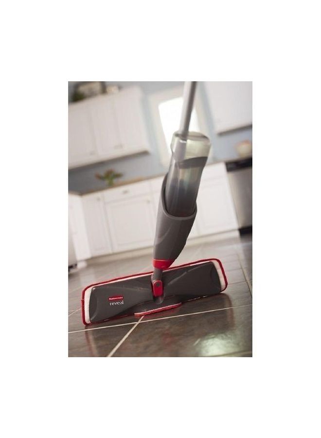 Spray Mop With 3 Spare Parts Grey/Red/Silver - Image 2