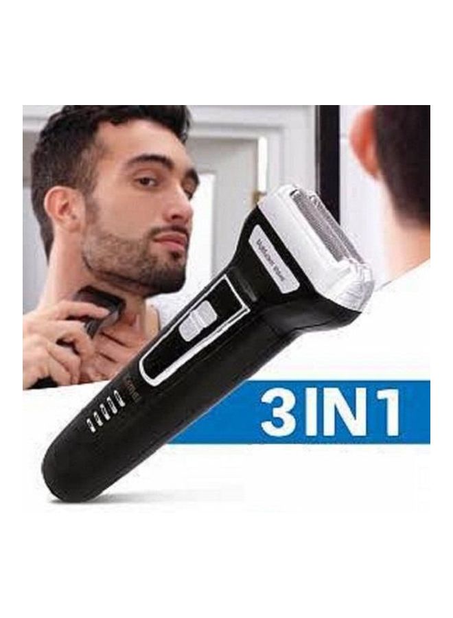 Kemei KM-6558 3-In-1 Electric Hair Clipper Black/Silver/White - Image 4